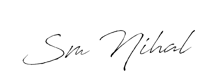 It looks lik you need a new signature style for name Sm Nihal. Design unique handwritten (Antro_Vectra) signature with our free signature maker in just a few clicks. Sm Nihal signature style 6 images and pictures png