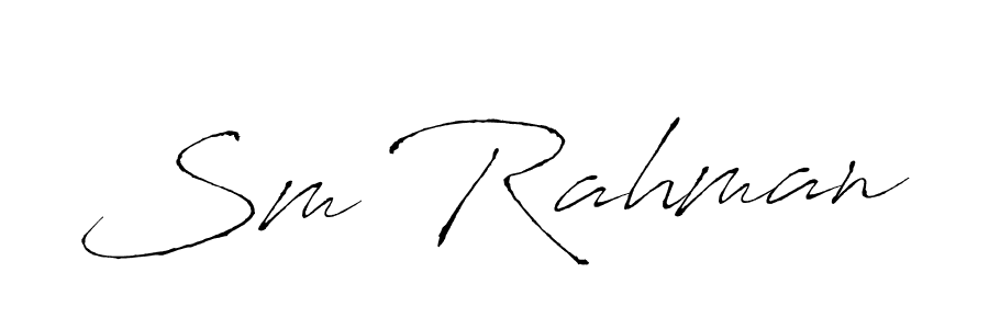 Design your own signature with our free online signature maker. With this signature software, you can create a handwritten (Antro_Vectra) signature for name Sm Rahman. Sm Rahman signature style 6 images and pictures png