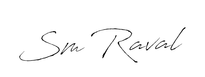 Sm Raval stylish signature style. Best Handwritten Sign (Antro_Vectra) for my name. Handwritten Signature Collection Ideas for my name Sm Raval. Sm Raval signature style 6 images and pictures png