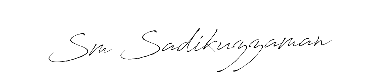 How to make Sm Sadikuzzaman name signature. Use Antro_Vectra style for creating short signs online. This is the latest handwritten sign. Sm Sadikuzzaman signature style 6 images and pictures png