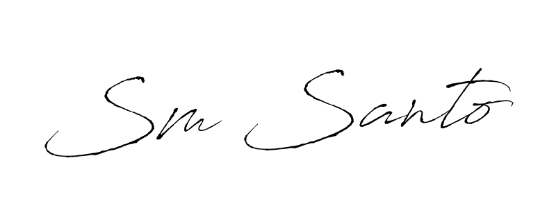 Create a beautiful signature design for name Sm Santo. With this signature (Antro_Vectra) fonts, you can make a handwritten signature for free. Sm Santo signature style 6 images and pictures png