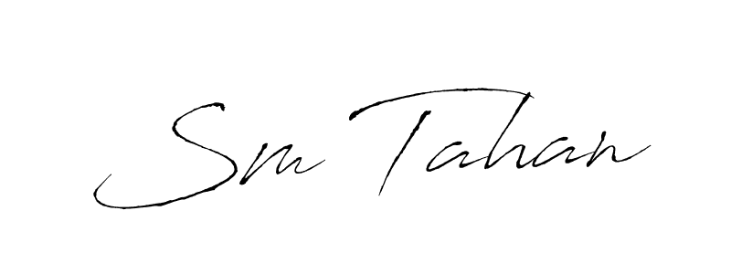 Make a beautiful signature design for name Sm Tahan. With this signature (Antro_Vectra) style, you can create a handwritten signature for free. Sm Tahan signature style 6 images and pictures png