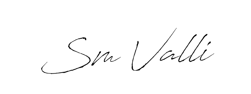 You should practise on your own different ways (Antro_Vectra) to write your name (Sm Valli) in signature. don't let someone else do it for you. Sm Valli signature style 6 images and pictures png