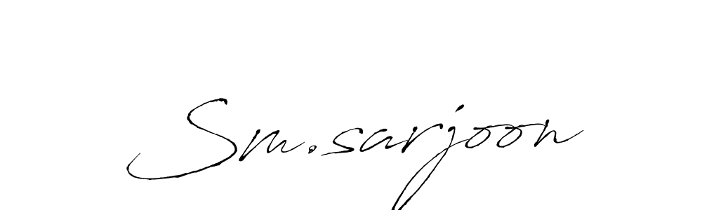 Sm.sarjoon stylish signature style. Best Handwritten Sign (Antro_Vectra) for my name. Handwritten Signature Collection Ideas for my name Sm.sarjoon. Sm.sarjoon signature style 6 images and pictures png