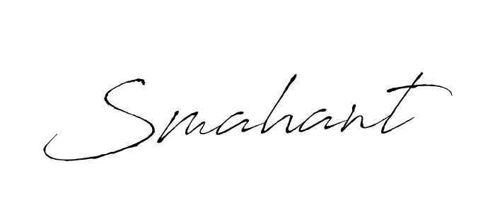 How to make Smahant signature? Antro_Vectra is a professional autograph style. Create handwritten signature for Smahant name. Smahant signature style 6 images and pictures png