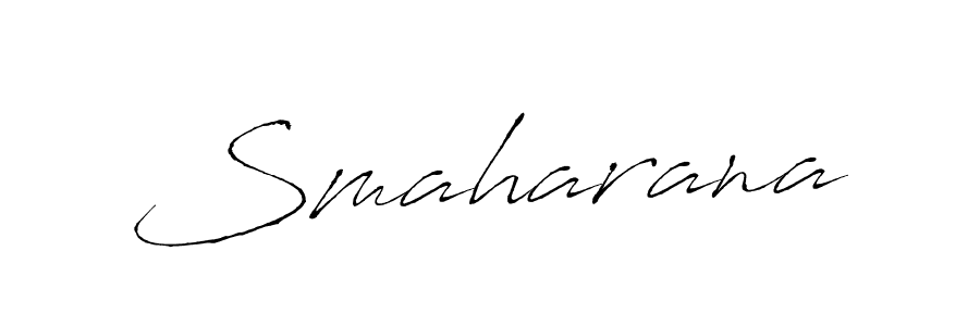 Design your own signature with our free online signature maker. With this signature software, you can create a handwritten (Antro_Vectra) signature for name Smaharana. Smaharana signature style 6 images and pictures png
