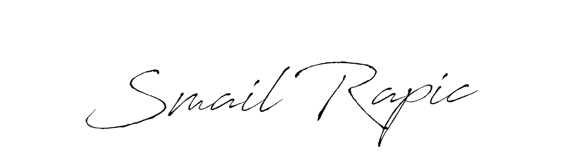 Also we have Smail Rapic name is the best signature style. Create professional handwritten signature collection using Antro_Vectra autograph style. Smail Rapic signature style 6 images and pictures png