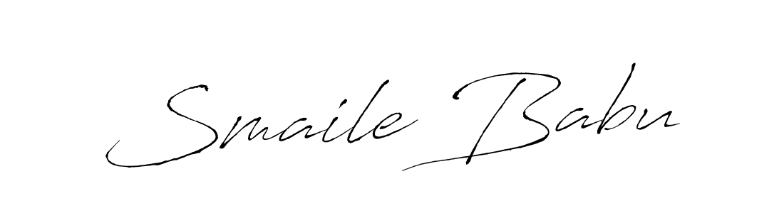 Make a beautiful signature design for name Smaile Babu. Use this online signature maker to create a handwritten signature for free. Smaile Babu signature style 6 images and pictures png