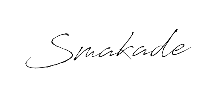 Also we have Smakade name is the best signature style. Create professional handwritten signature collection using Antro_Vectra autograph style. Smakade signature style 6 images and pictures png