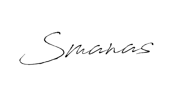 Use a signature maker to create a handwritten signature online. With this signature software, you can design (Antro_Vectra) your own signature for name Smanas. Smanas signature style 6 images and pictures png