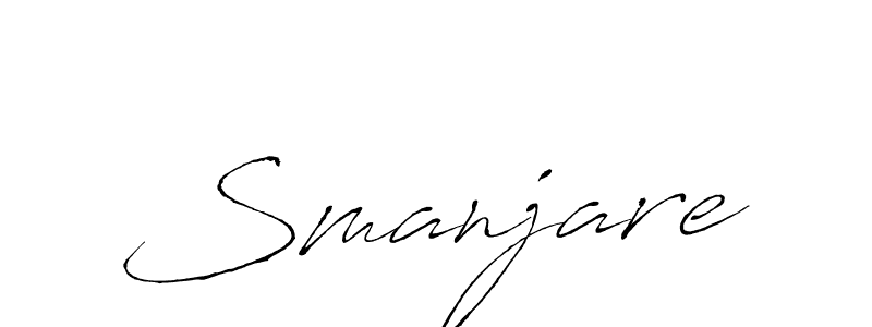 How to make Smanjare name signature. Use Antro_Vectra style for creating short signs online. This is the latest handwritten sign. Smanjare signature style 6 images and pictures png