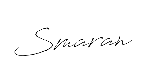 Create a beautiful signature design for name Smaran. With this signature (Antro_Vectra) fonts, you can make a handwritten signature for free. Smaran signature style 6 images and pictures png