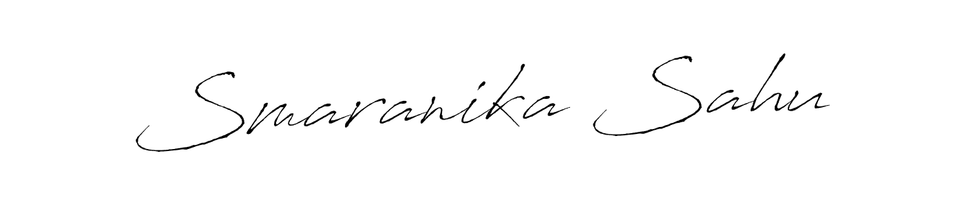 Create a beautiful signature design for name Smaranika Sahu. With this signature (Antro_Vectra) fonts, you can make a handwritten signature for free. Smaranika Sahu signature style 6 images and pictures png