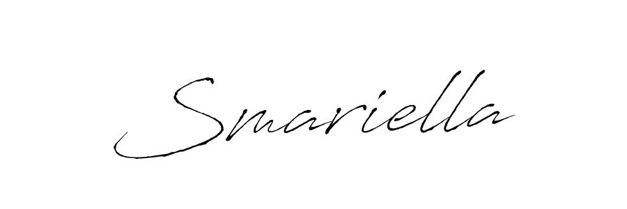 Smariella stylish signature style. Best Handwritten Sign (Antro_Vectra) for my name. Handwritten Signature Collection Ideas for my name Smariella. Smariella signature style 6 images and pictures png