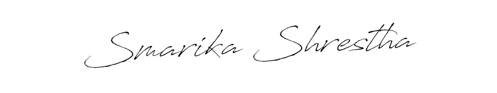 if you are searching for the best signature style for your name Smarika Shrestha. so please give up your signature search. here we have designed multiple signature styles  using Antro_Vectra. Smarika Shrestha signature style 6 images and pictures png