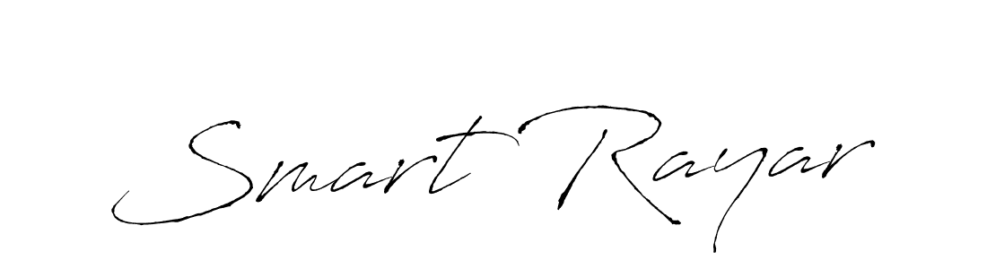 Use a signature maker to create a handwritten signature online. With this signature software, you can design (Antro_Vectra) your own signature for name Smart Rayar. Smart Rayar signature style 6 images and pictures png