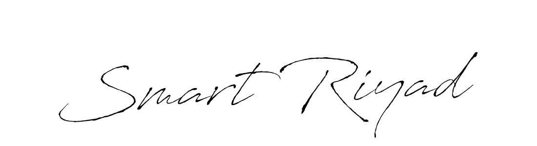 How to make Smart Riyad name signature. Use Antro_Vectra style for creating short signs online. This is the latest handwritten sign. Smart Riyad signature style 6 images and pictures png