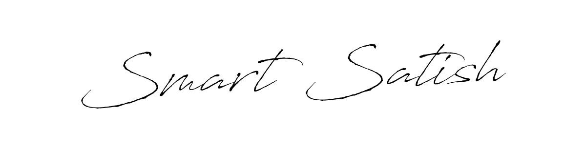 How to make Smart Satish name signature. Use Antro_Vectra style for creating short signs online. This is the latest handwritten sign. Smart Satish signature style 6 images and pictures png