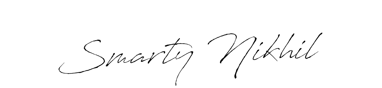 It looks lik you need a new signature style for name Smarty Nikhil. Design unique handwritten (Antro_Vectra) signature with our free signature maker in just a few clicks. Smarty Nikhil signature style 6 images and pictures png