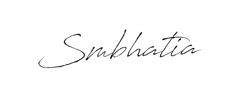 Use a signature maker to create a handwritten signature online. With this signature software, you can design (Antro_Vectra) your own signature for name Smbhatia. Smbhatia signature style 6 images and pictures png