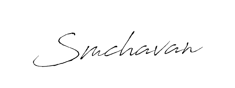 How to make Smchavan signature? Antro_Vectra is a professional autograph style. Create handwritten signature for Smchavan name. Smchavan signature style 6 images and pictures png