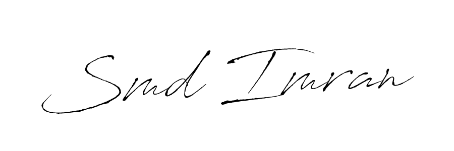 Smd Imran stylish signature style. Best Handwritten Sign (Antro_Vectra) for my name. Handwritten Signature Collection Ideas for my name Smd Imran. Smd Imran signature style 6 images and pictures png