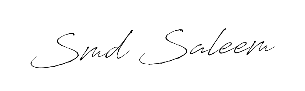 Create a beautiful signature design for name Smd Saleem. With this signature (Antro_Vectra) fonts, you can make a handwritten signature for free. Smd Saleem signature style 6 images and pictures png