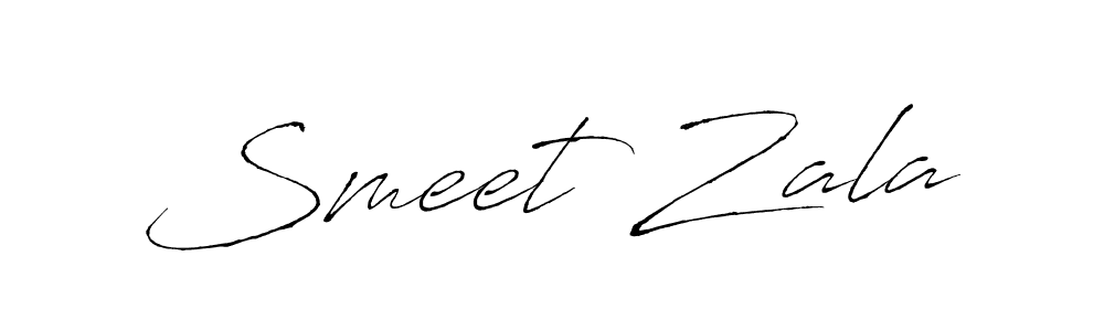 How to make Smeet Zala signature? Antro_Vectra is a professional autograph style. Create handwritten signature for Smeet Zala name. Smeet Zala signature style 6 images and pictures png
