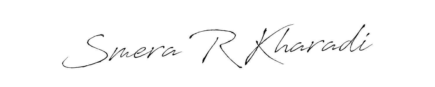 It looks lik you need a new signature style for name Smera R Kharadi. Design unique handwritten (Antro_Vectra) signature with our free signature maker in just a few clicks. Smera R Kharadi signature style 6 images and pictures png