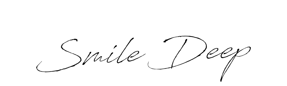 Create a beautiful signature design for name Smile Deep. With this signature (Antro_Vectra) fonts, you can make a handwritten signature for free. Smile Deep signature style 6 images and pictures png