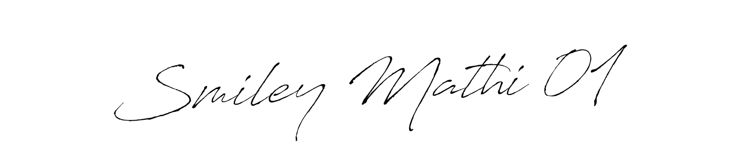 Design your own signature with our free online signature maker. With this signature software, you can create a handwritten (Antro_Vectra) signature for name Smiley Mathi 01. Smiley Mathi 01 signature style 6 images and pictures png