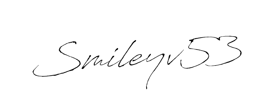 Design your own signature with our free online signature maker. With this signature software, you can create a handwritten (Antro_Vectra) signature for name Smileyv53. Smileyv53 signature style 6 images and pictures png