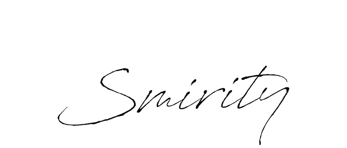 Design your own signature with our free online signature maker. With this signature software, you can create a handwritten (Antro_Vectra) signature for name Smirity. Smirity signature style 6 images and pictures png