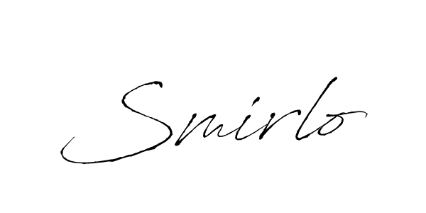 Design your own signature with our free online signature maker. With this signature software, you can create a handwritten (Antro_Vectra) signature for name Smirlo. Smirlo signature style 6 images and pictures png