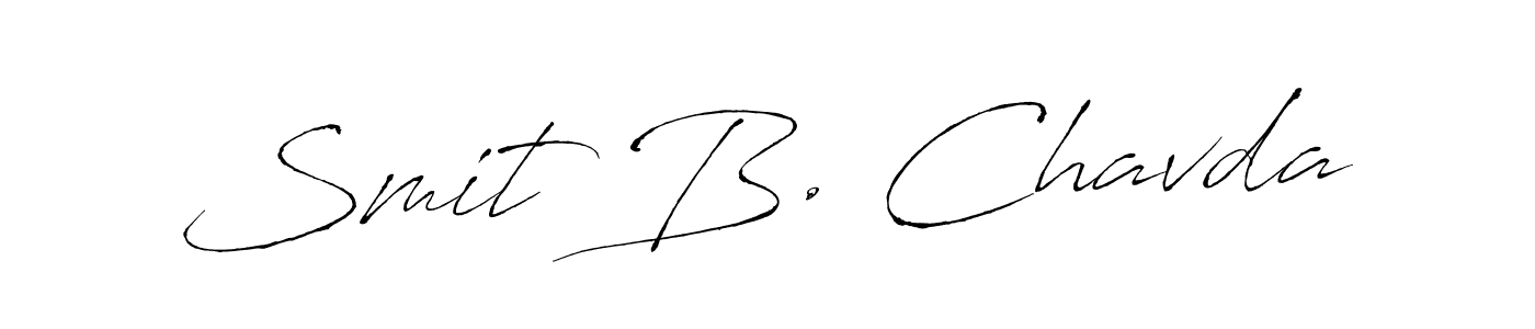 Create a beautiful signature design for name Smit B. Chavda. With this signature (Antro_Vectra) fonts, you can make a handwritten signature for free. Smit B. Chavda signature style 6 images and pictures png