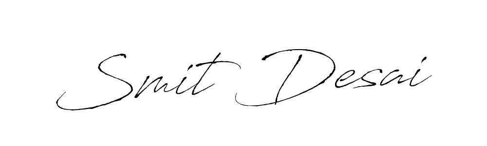 Make a beautiful signature design for name Smit Desai. With this signature (Antro_Vectra) style, you can create a handwritten signature for free. Smit Desai signature style 6 images and pictures png