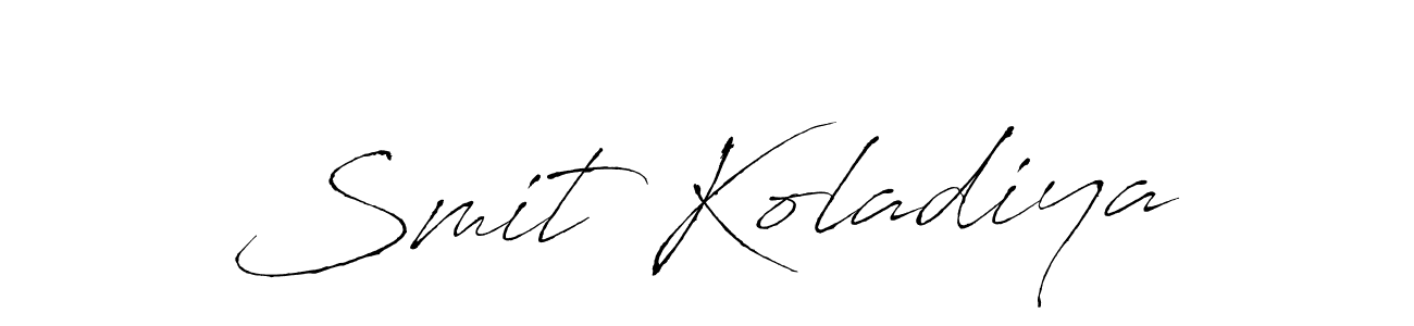 Make a beautiful signature design for name Smit Koladiya. With this signature (Antro_Vectra) style, you can create a handwritten signature for free. Smit Koladiya signature style 6 images and pictures png