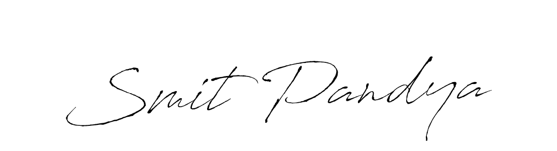 Make a beautiful signature design for name Smit Pandya. With this signature (Antro_Vectra) style, you can create a handwritten signature for free. Smit Pandya signature style 6 images and pictures png