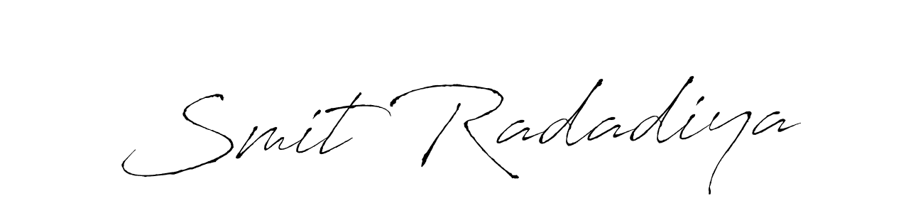 Make a beautiful signature design for name Smit Radadiya. With this signature (Antro_Vectra) style, you can create a handwritten signature for free. Smit Radadiya signature style 6 images and pictures png