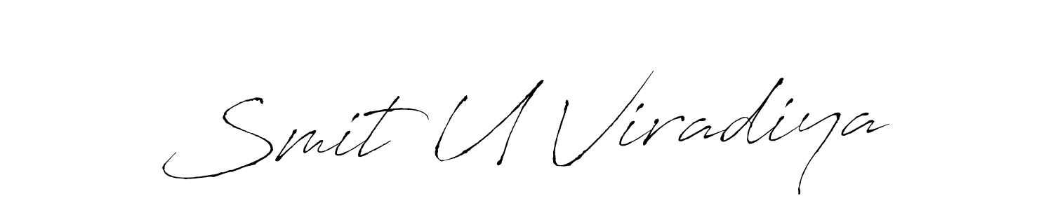 Use a signature maker to create a handwritten signature online. With this signature software, you can design (Antro_Vectra) your own signature for name Smit U Viradiya. Smit U Viradiya signature style 6 images and pictures png