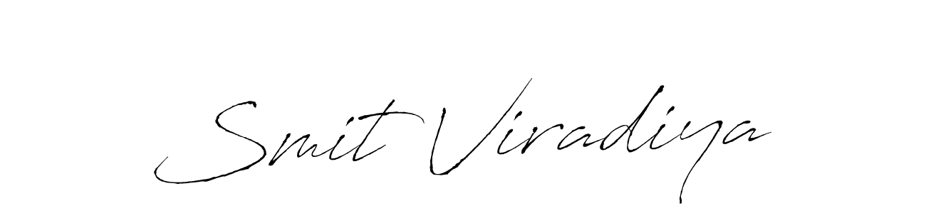 Design your own signature with our free online signature maker. With this signature software, you can create a handwritten (Antro_Vectra) signature for name Smit Viradiya. Smit Viradiya signature style 6 images and pictures png