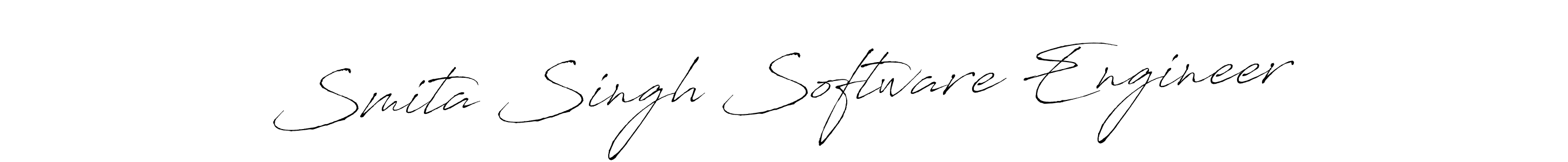 if you are searching for the best signature style for your name Smita Singh Software Engineer. so please give up your signature search. here we have designed multiple signature styles  using Antro_Vectra. Smita Singh Software Engineer signature style 6 images and pictures png