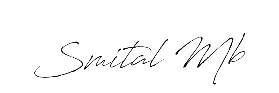 Make a beautiful signature design for name Smital Mb. With this signature (Antro_Vectra) style, you can create a handwritten signature for free. Smital Mb signature style 6 images and pictures png