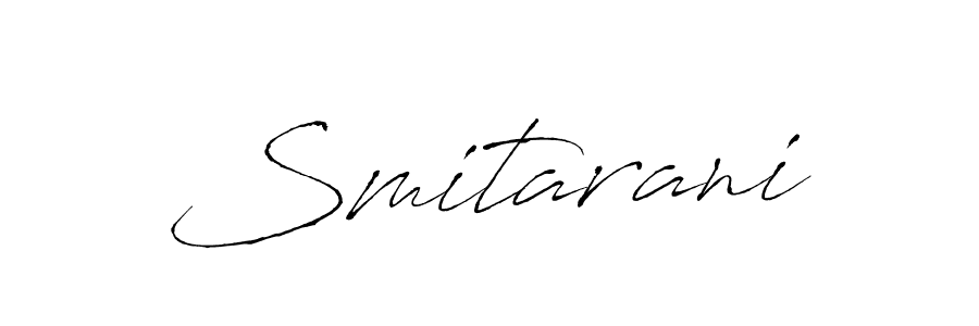 How to make Smitarani signature? Antro_Vectra is a professional autograph style. Create handwritten signature for Smitarani name. Smitarani signature style 6 images and pictures png