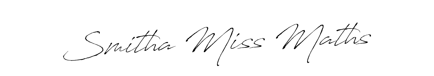 Smitha Miss Maths stylish signature style. Best Handwritten Sign (Antro_Vectra) for my name. Handwritten Signature Collection Ideas for my name Smitha Miss Maths. Smitha Miss Maths signature style 6 images and pictures png