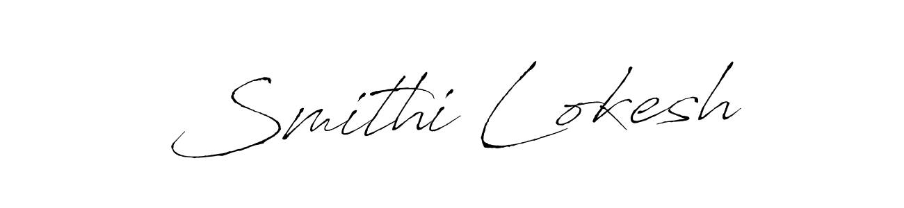 Antro_Vectra is a professional signature style that is perfect for those who want to add a touch of class to their signature. It is also a great choice for those who want to make their signature more unique. Get Smithi Lokesh name to fancy signature for free. Smithi Lokesh signature style 6 images and pictures png