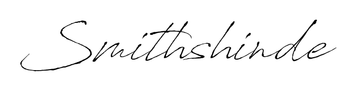The best way (Antro_Vectra) to make a short signature is to pick only two or three words in your name. For converting this name Smithshinde. Smithshinde signature style 6 images and pictures png