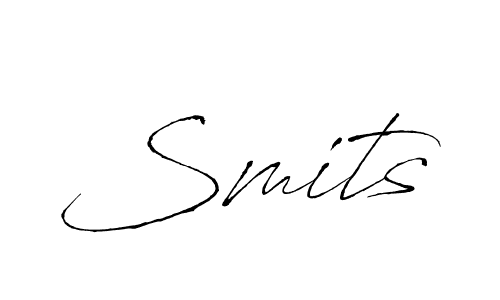 Make a beautiful signature design for name Smits. With this signature (Antro_Vectra) style, you can create a handwritten signature for free. Smits signature style 6 images and pictures png