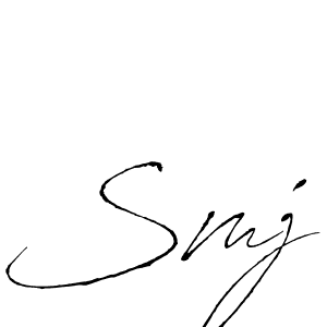 Smj stylish signature style. Best Handwritten Sign (Antro_Vectra) for my name. Handwritten Signature Collection Ideas for my name Smj. Smj signature style 6 images and pictures png