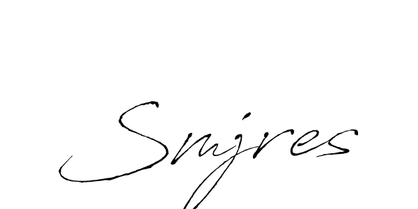 Design your own signature with our free online signature maker. With this signature software, you can create a handwritten (Antro_Vectra) signature for name Smjres. Smjres signature style 6 images and pictures png